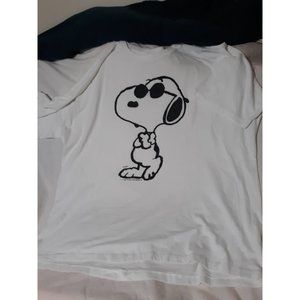 VTG 1971 SNGL STITCH JOE COOL SNOOPY TSHIRT SZ XXL